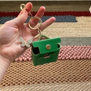 green keychain airpod case